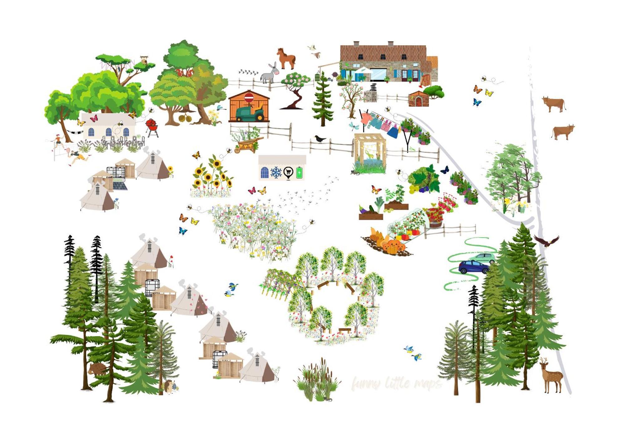 Au Pre Fleuri Eco Glamping Le Lindois Exterior foto